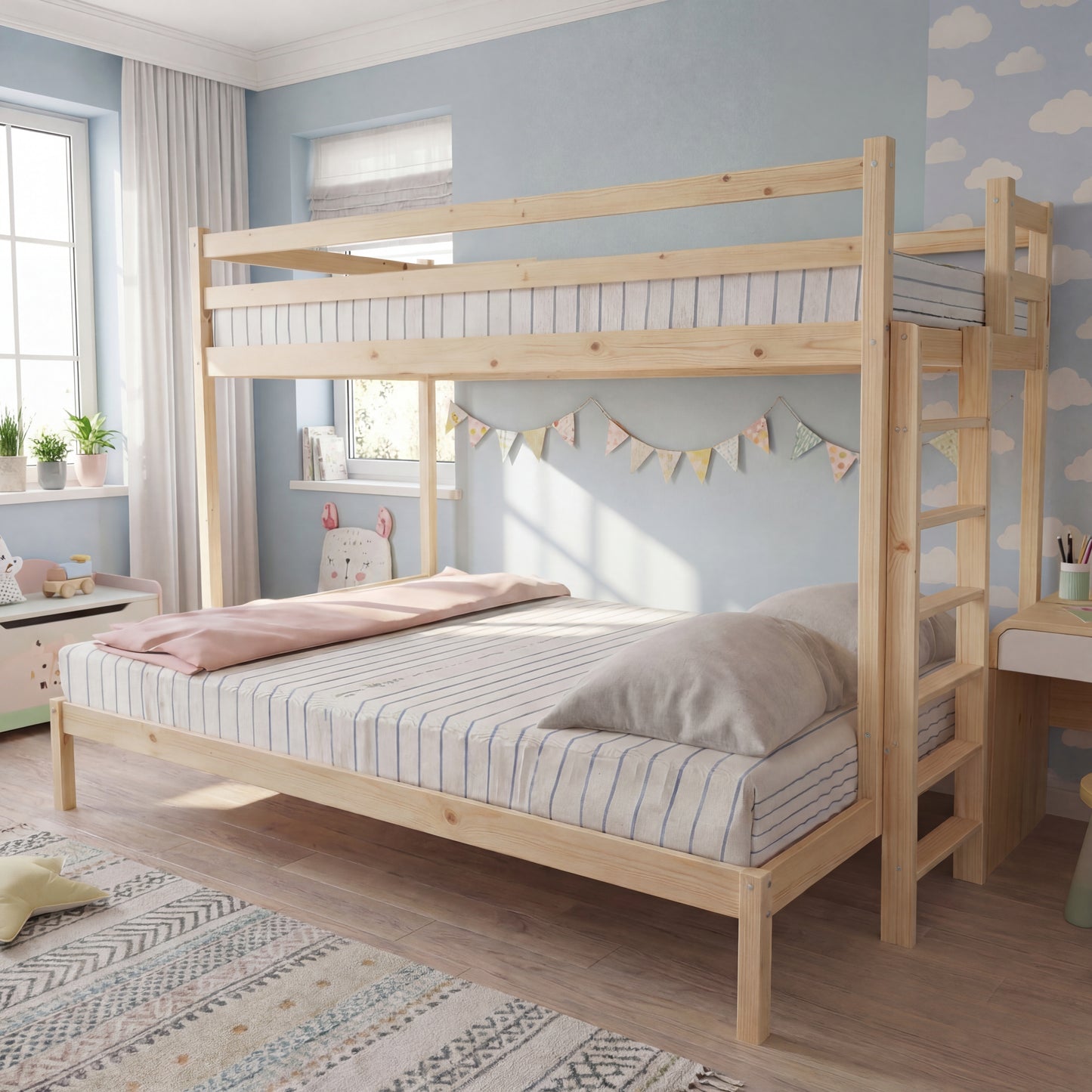 Двуетажна Триетажна Спалня Монтесори